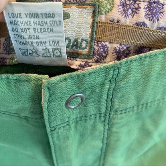 Horny Toad sz 12 Brat Lime Green Embroidered Y2K Vintage Cargo Mini Skirt - Picture 6 of 7